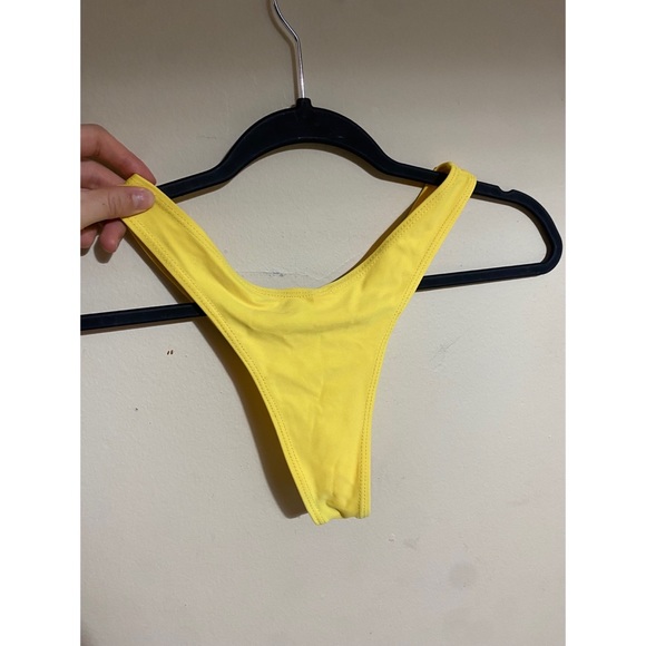 Yellow high waisted cheeky bikini bottom in Small - Picture 2 of 3